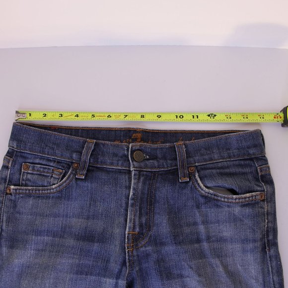 Womens 27***x32 Seven 7 For All Mankind Boot Cut Jeans Stretch Low Rise - READ - Picture 9 of 9